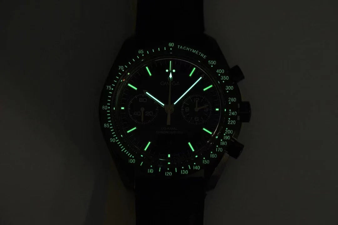 Chronograph -Moon back - Black - Black Rubber- Automatic - 44mm