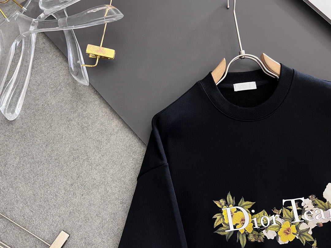New printed pullover round neck hoodie