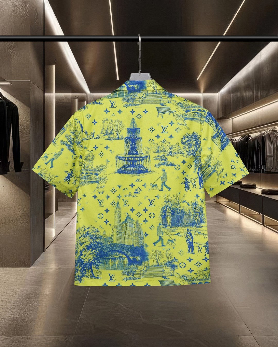 Digital printed short sleeved shirt