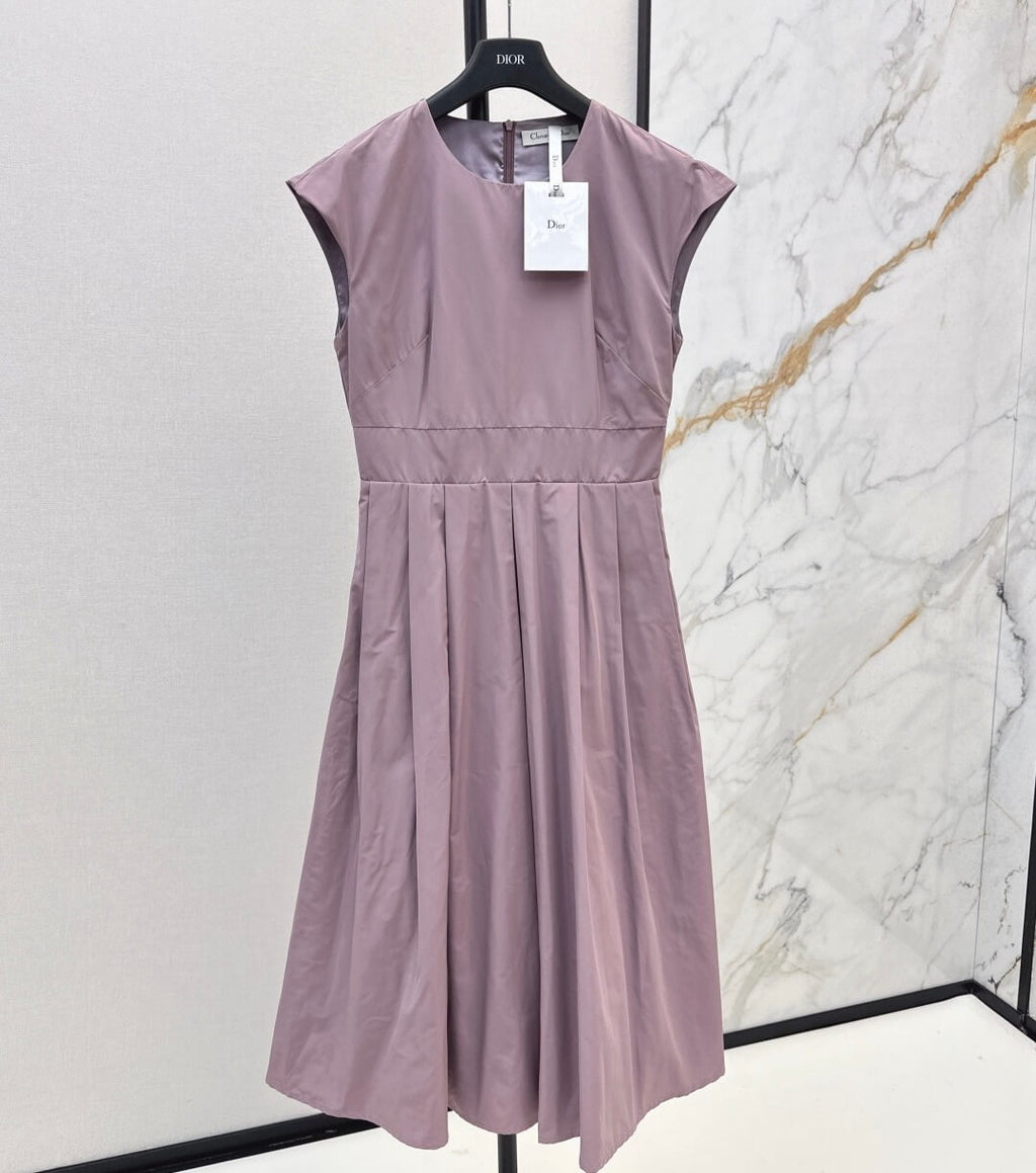 Draped Back-Detail Midi Dress