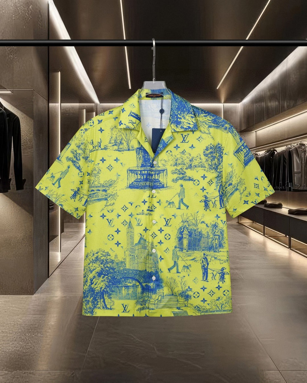 Digital printed short sleeved shirt