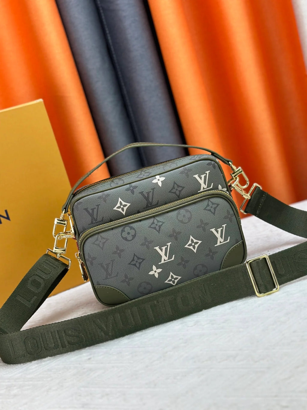 Coated canvas mailman bag