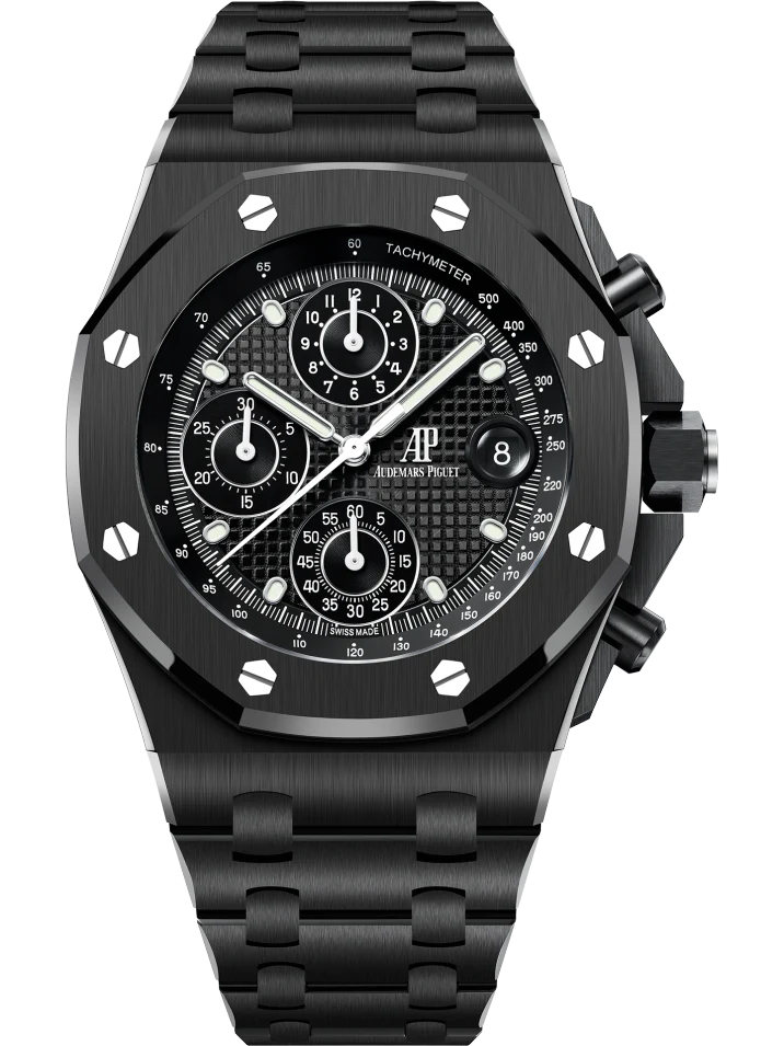 L Size -Black OFFs - 904L Steel - Quartz -Chronograph- 43mm