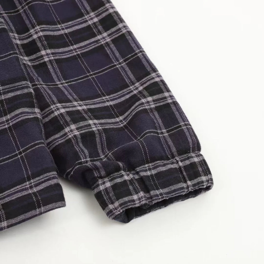 New plaid cloth letter jacket