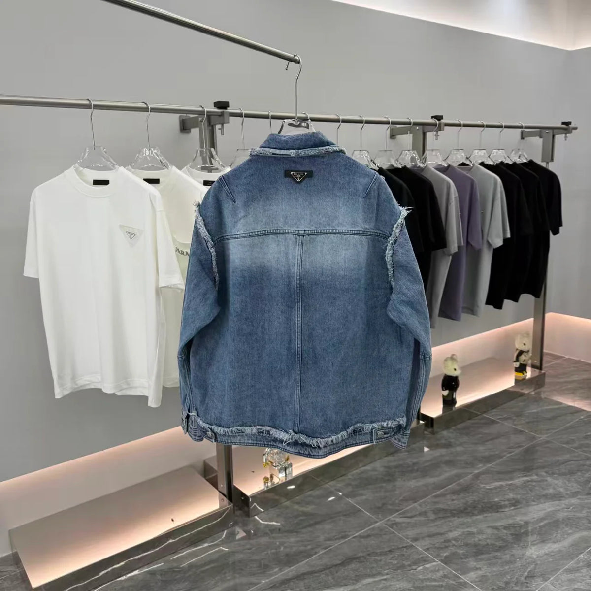 New tassel worn denim jacket