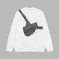 Printed looped long sleeved hoodie