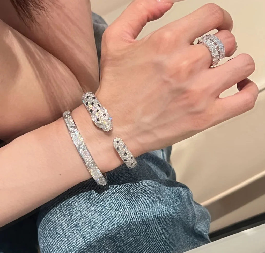 Spotted Leopard Open Bracelet