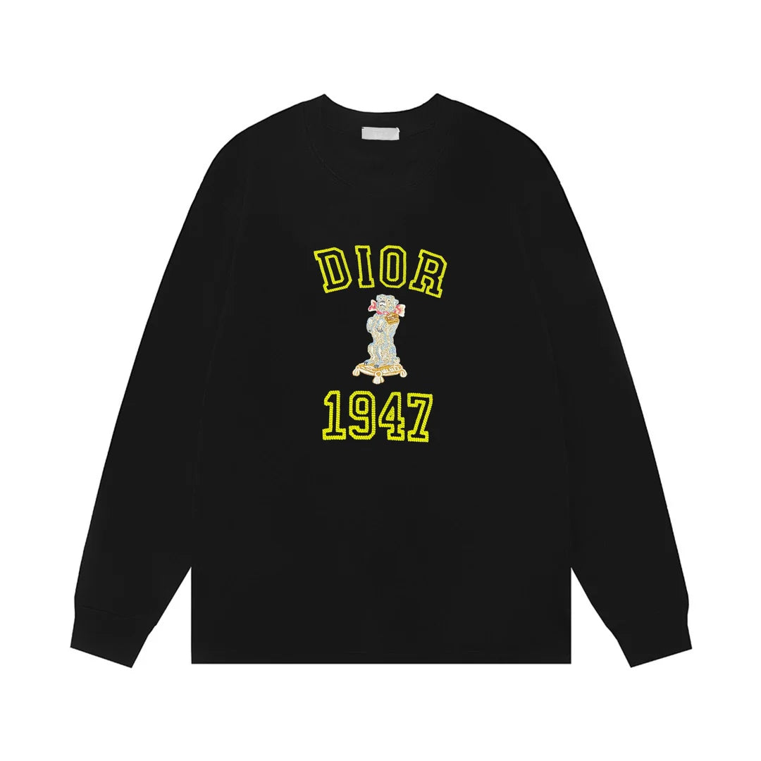 Cross stitch letter logo, unisex long sleeved design