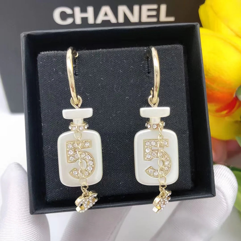 Perfume bottle earrings