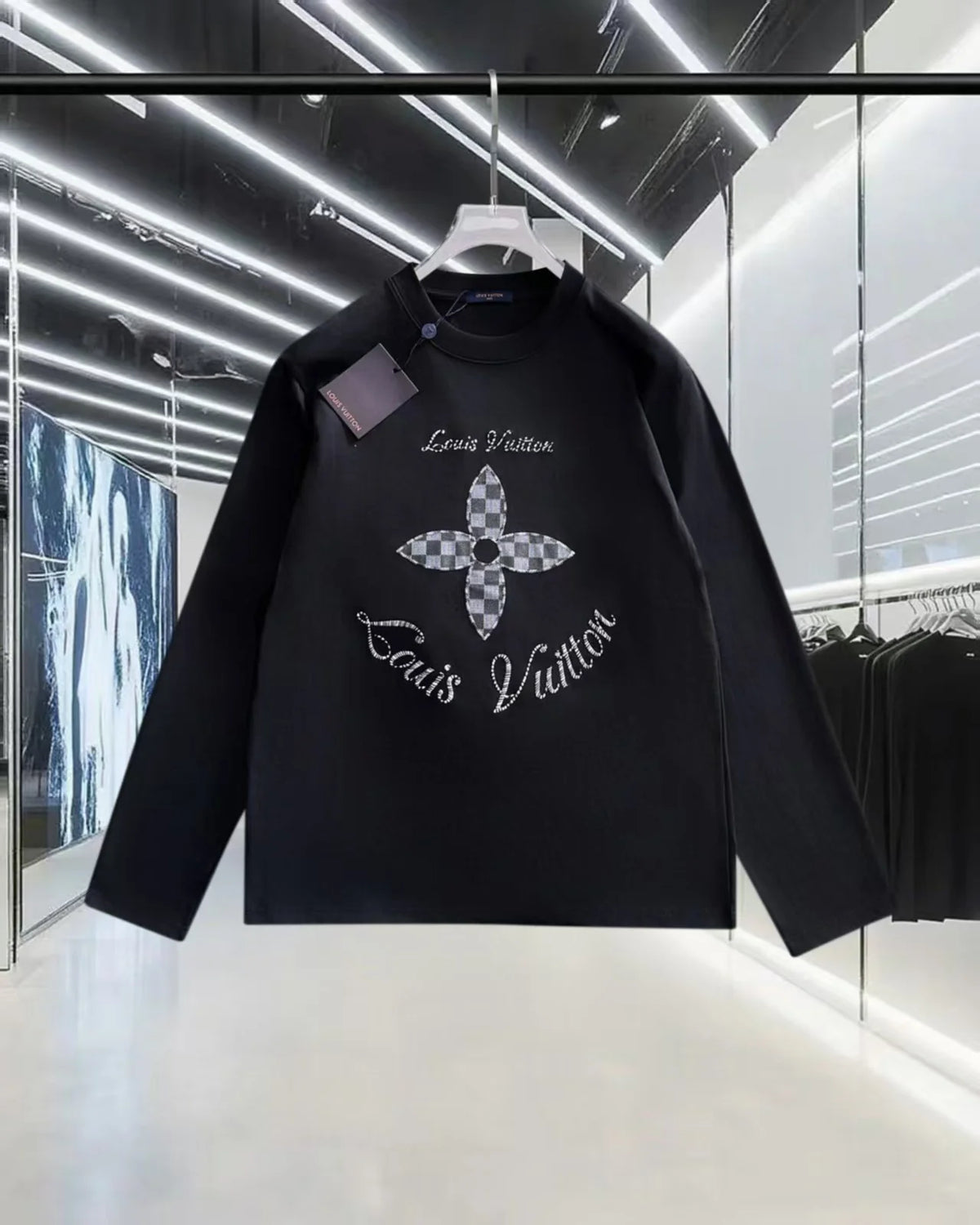 Embroidered clover hoodie