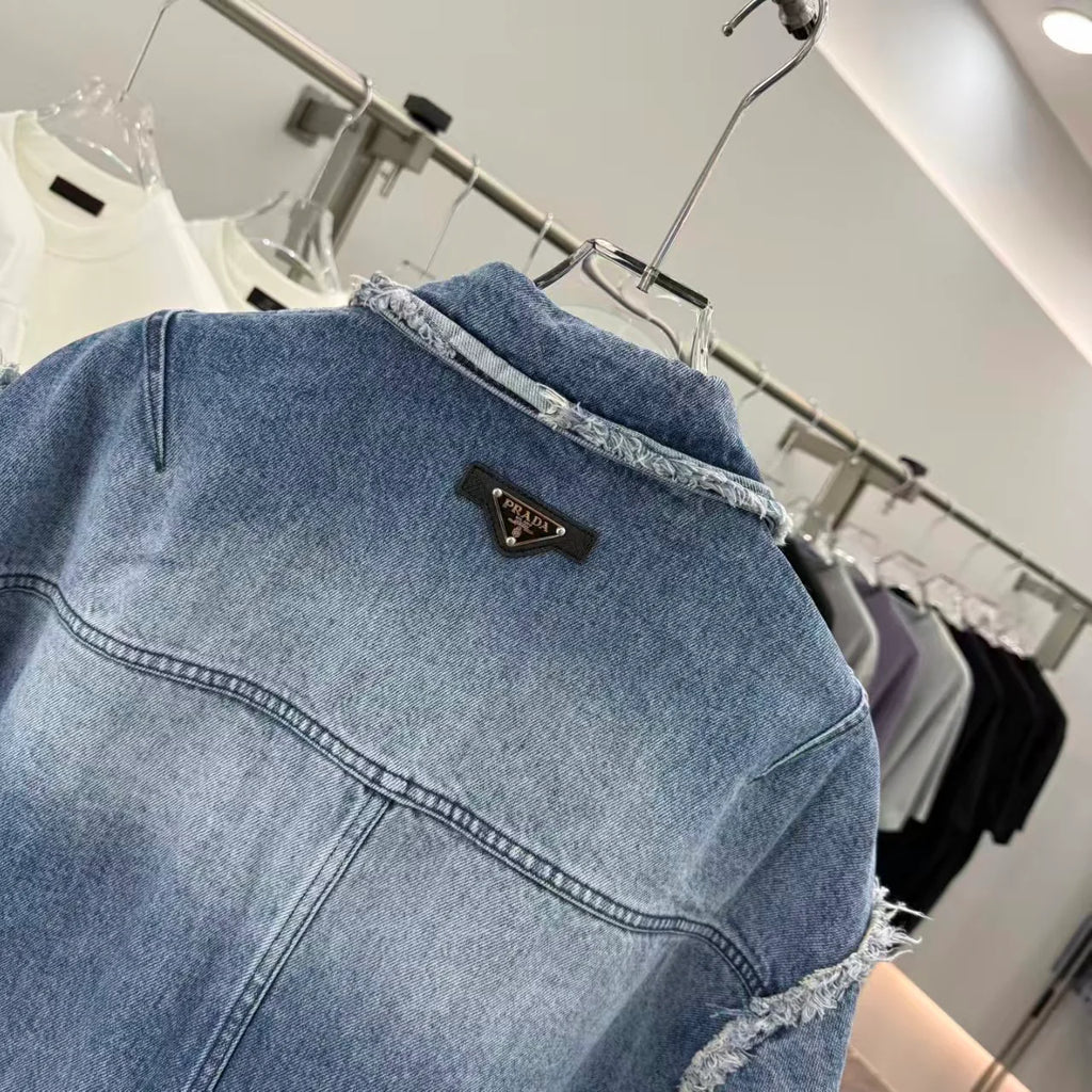 New tassel worn denim jacket