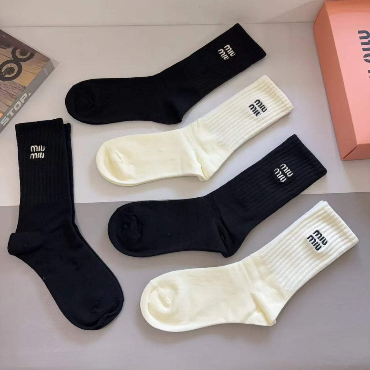 New Embroidered Long Socks