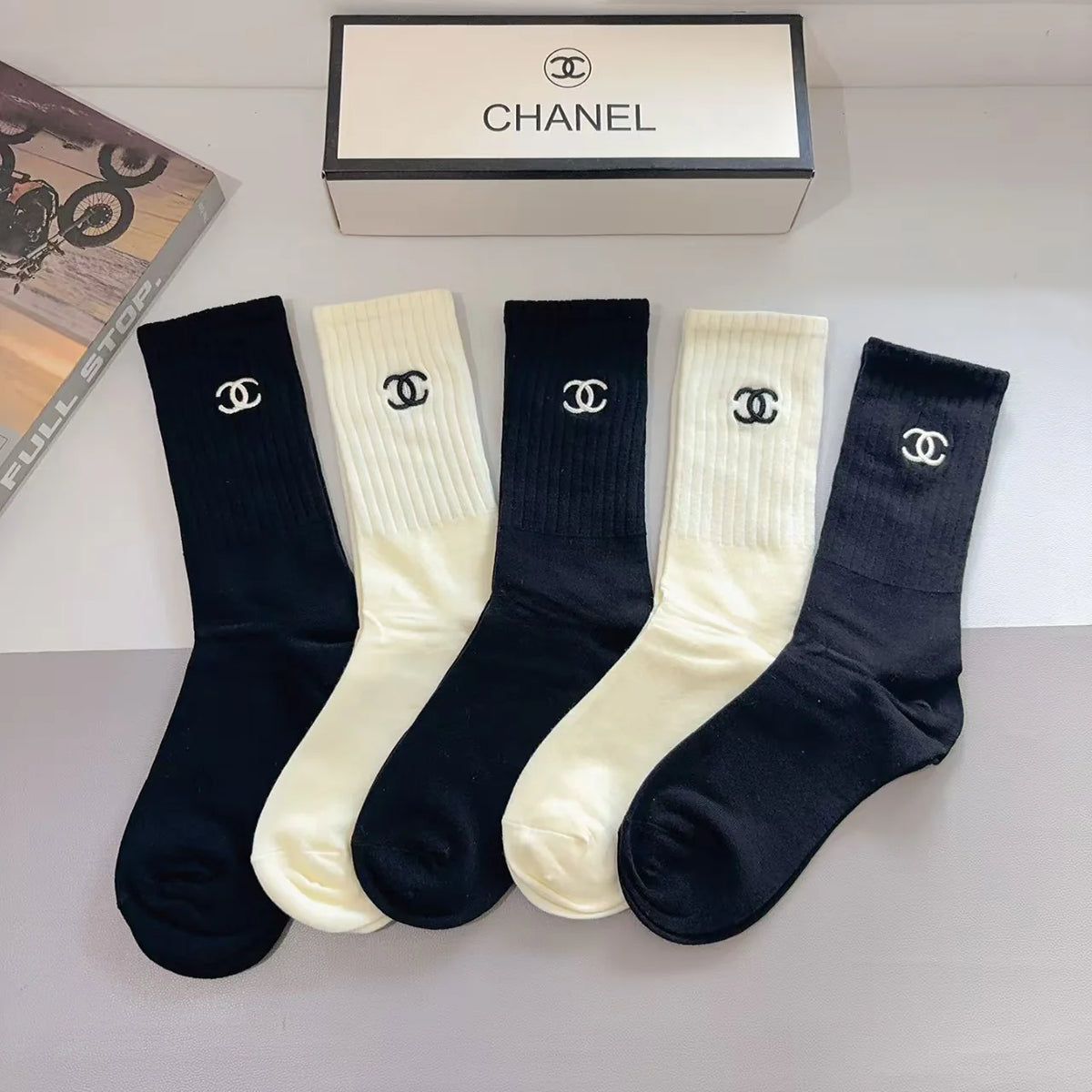New Embroidered Long Socks