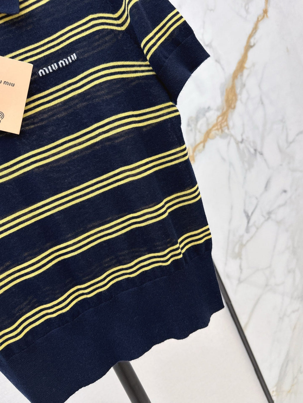 m 25ss knitted polo shirt