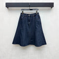 26ssNew Embroidered Denim Mermaid Skirt