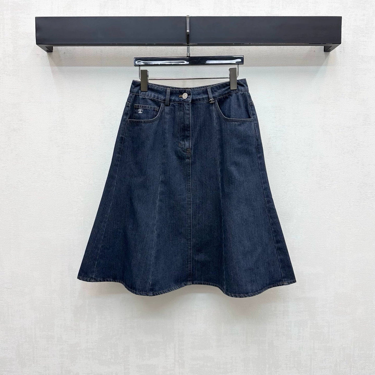 26ssNew Embroidered Denim Mermaid Skirt
