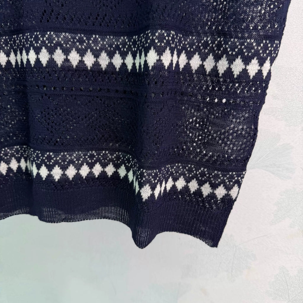 26SS New Striped Knit Vest