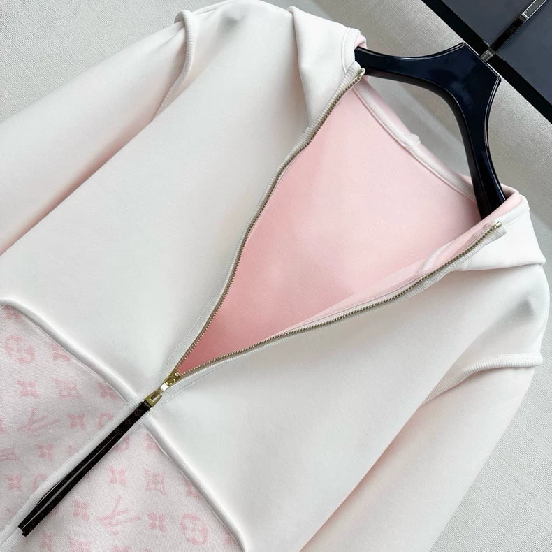 26New Season Hooded Jacquard Jacket & Trousers Set