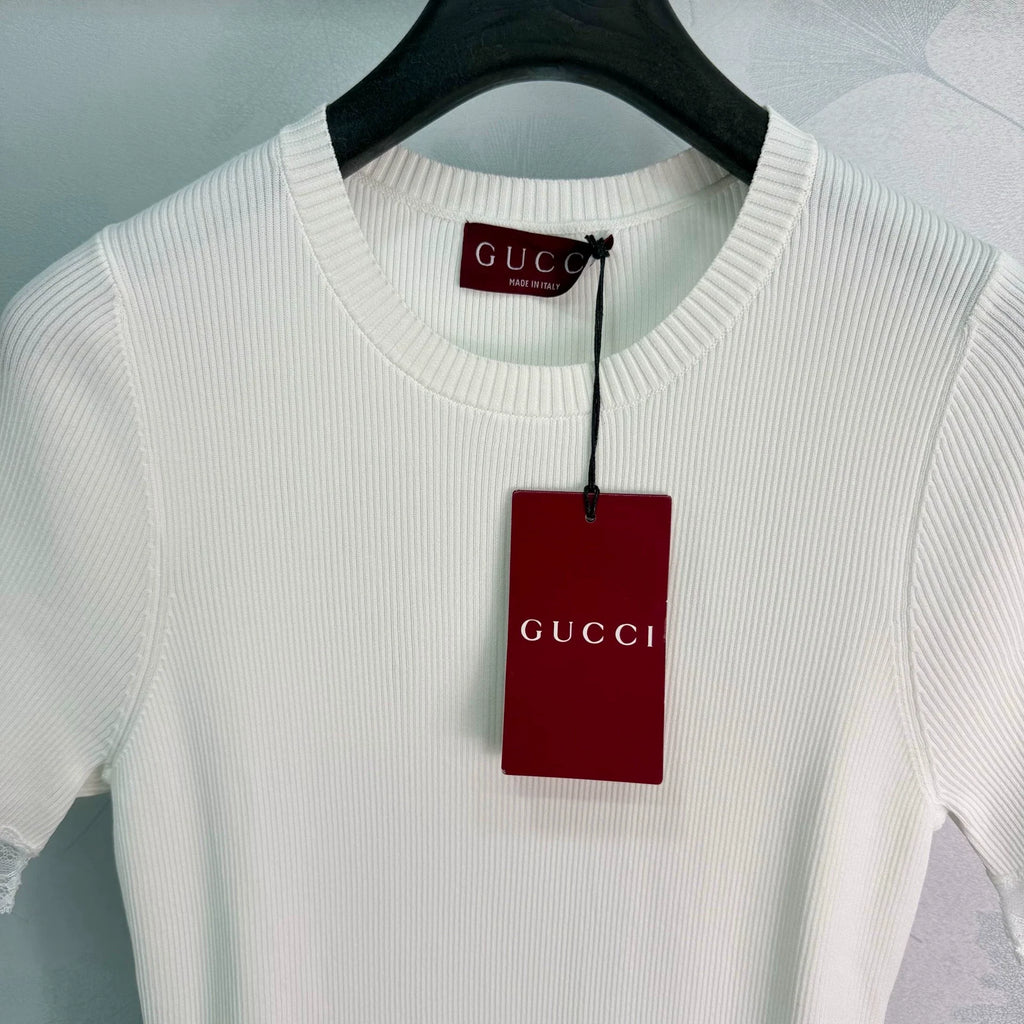 26SS White Knit Dress