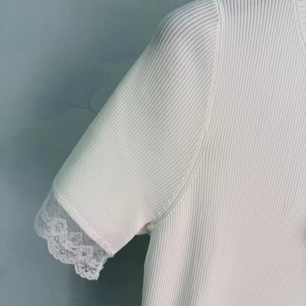 26SS White Knit Dress