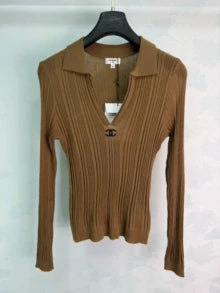 26 Early Autumn New Lapel Knit Long Sleeve Sweater
