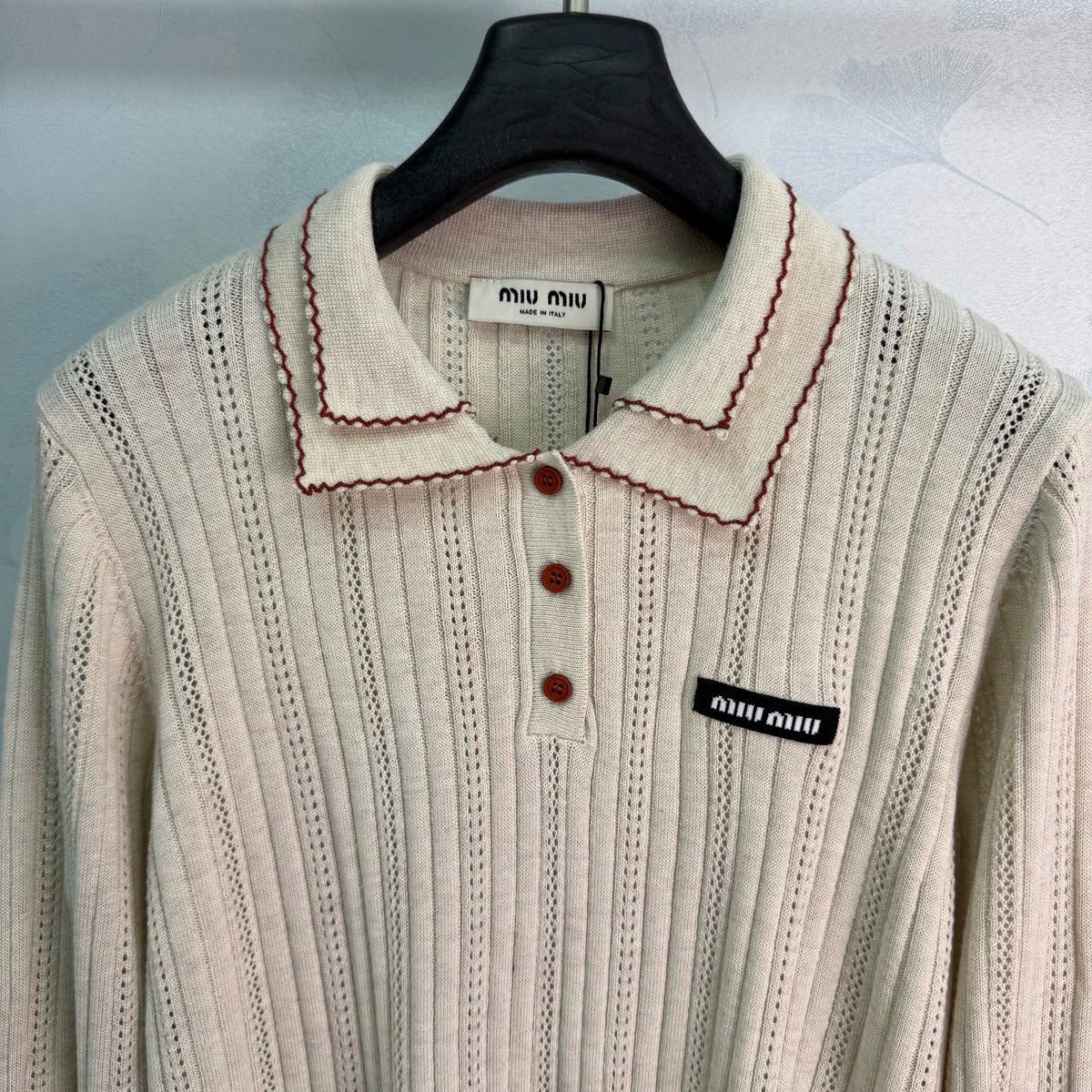 26 Early Autumn New Hollow Knit Polo Shirt