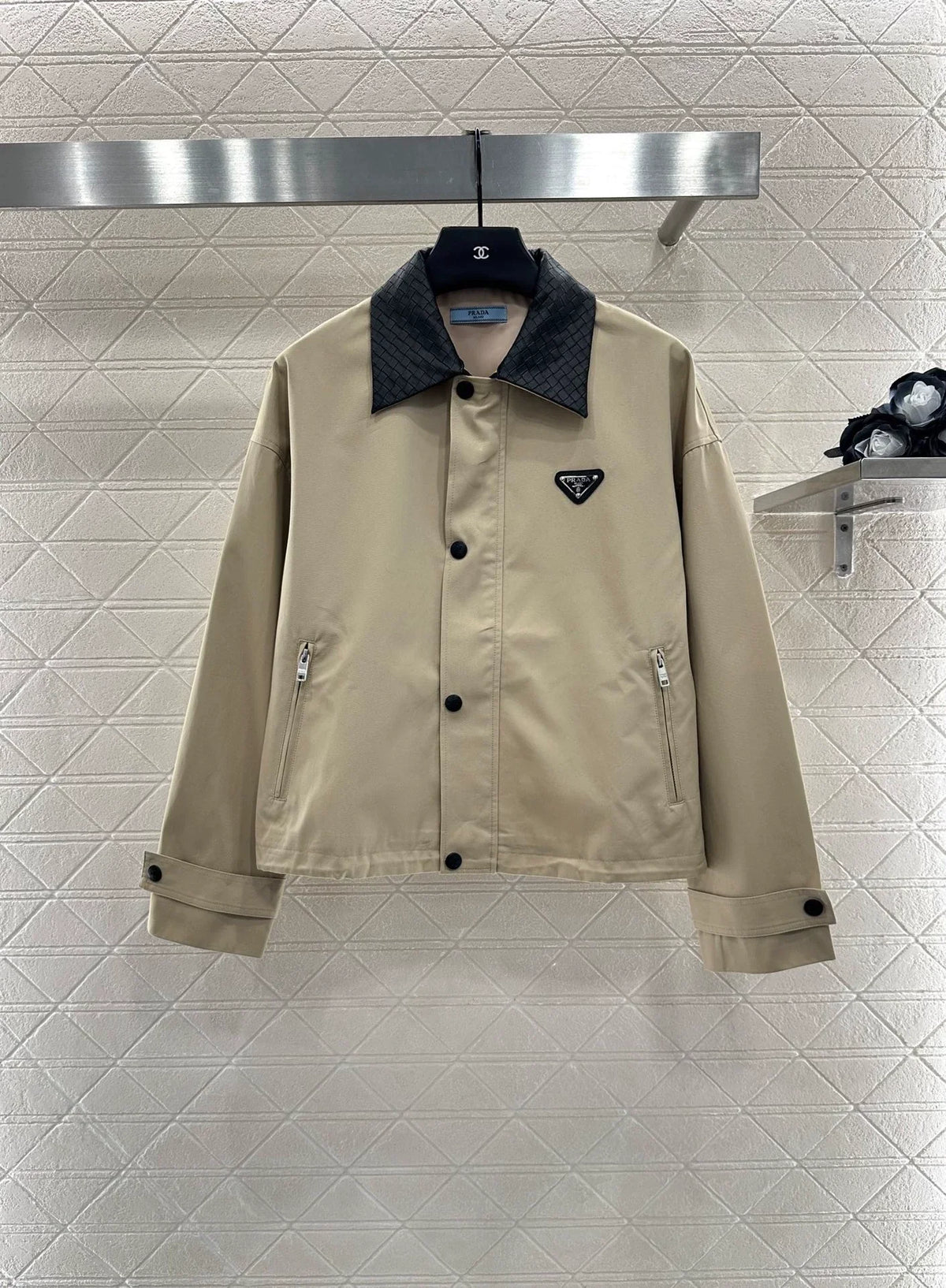 25fw Knitted collar jacket jacket