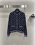 25fw Jacquard knitted cardigan