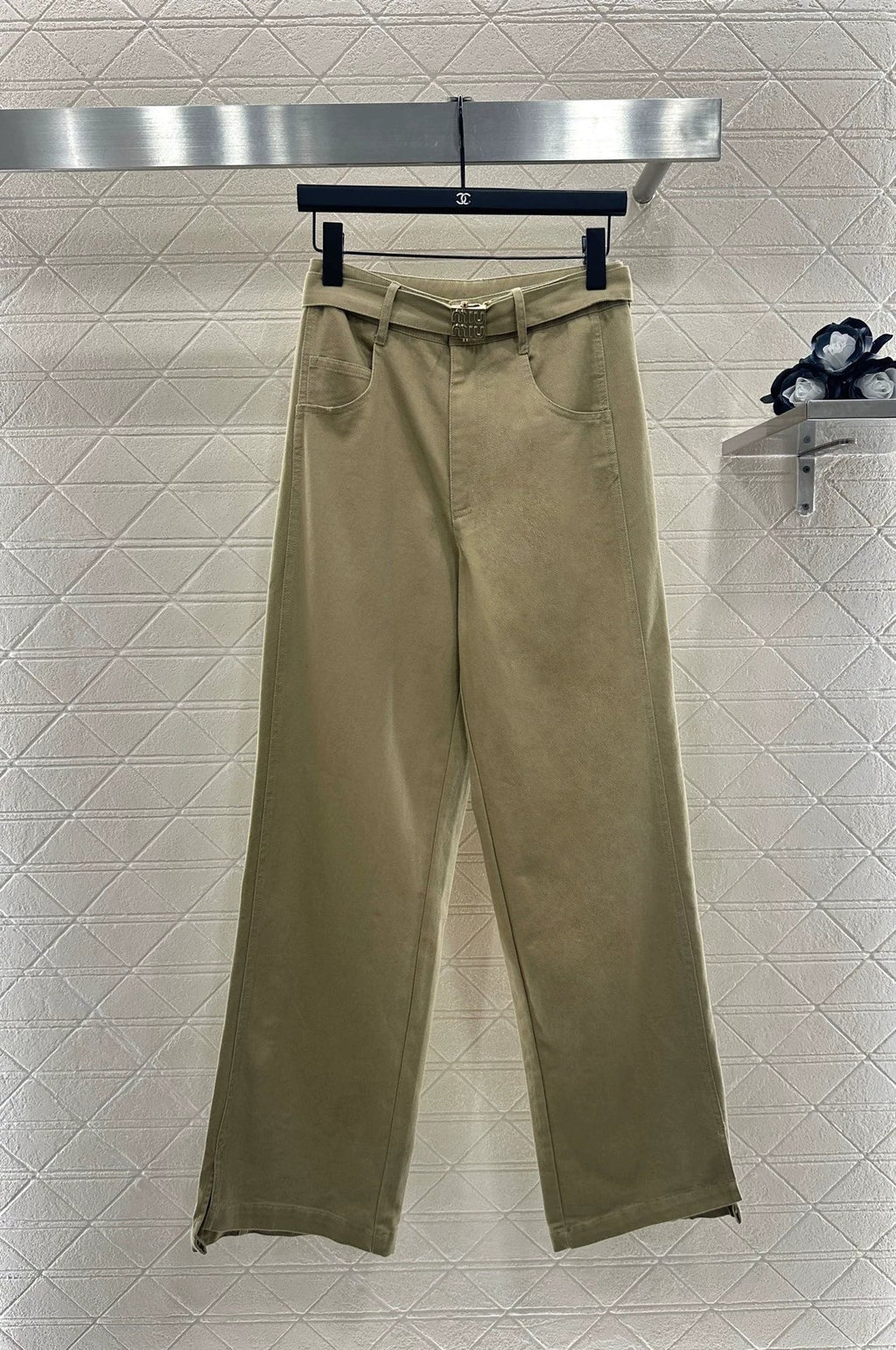 Mi 25 Belted casual wide-leg trousers