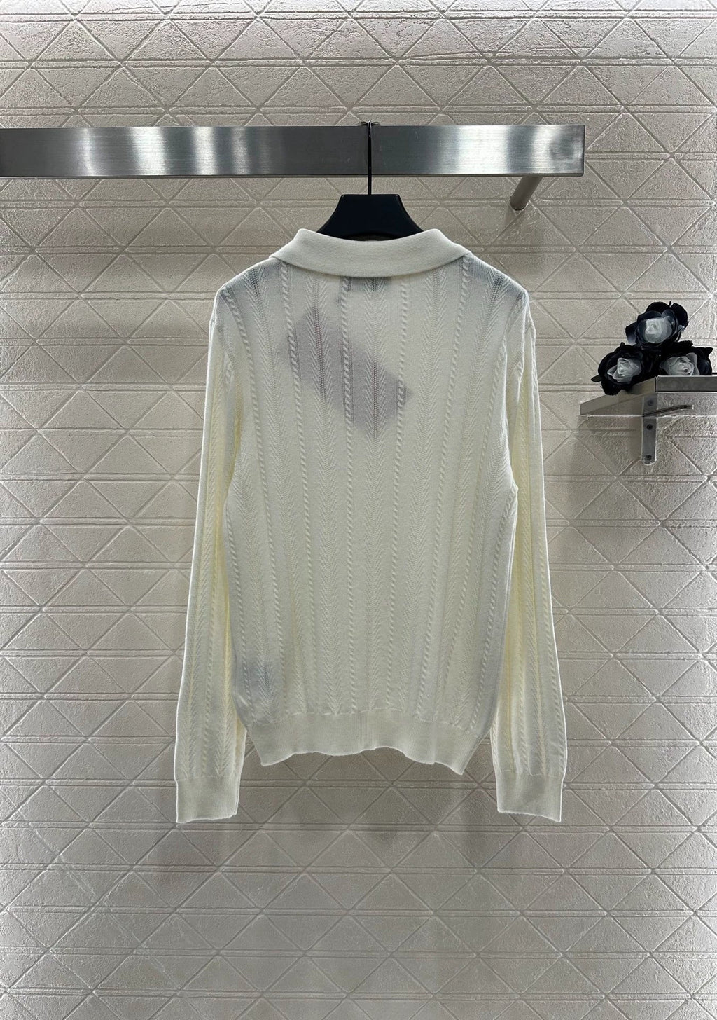 25 Fried Dough Twists lapel knitted top