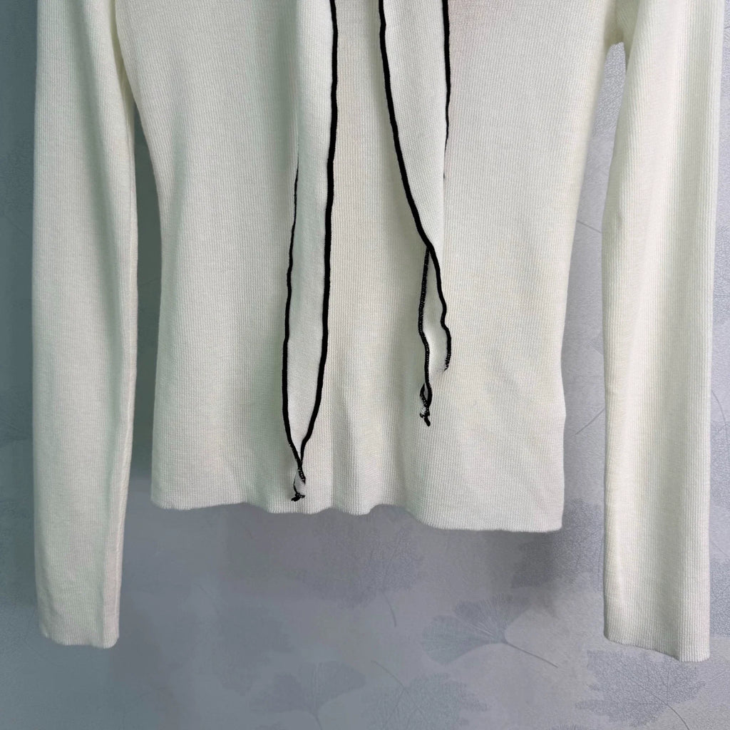 26 Early Autumn New Shawl V-Neck Knit Long Sleeve Top