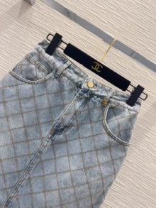 26ss new denim mini skirt