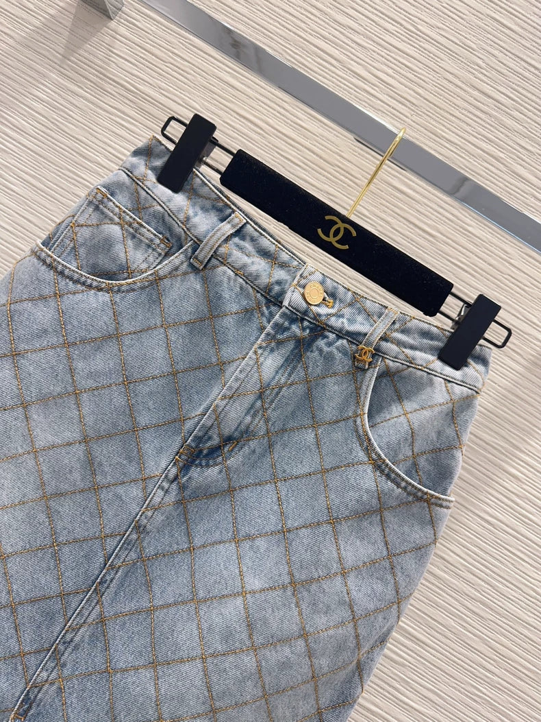26ss new denim mini skirt