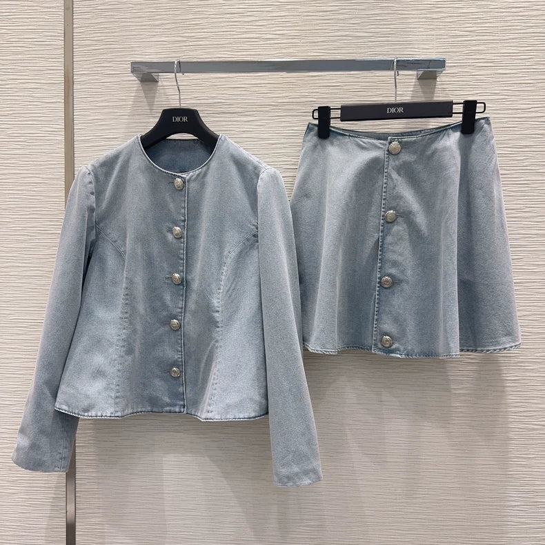 26ss new stylish denim set
