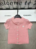 25 Summer new style lapel age-reducing knitted short sleeves