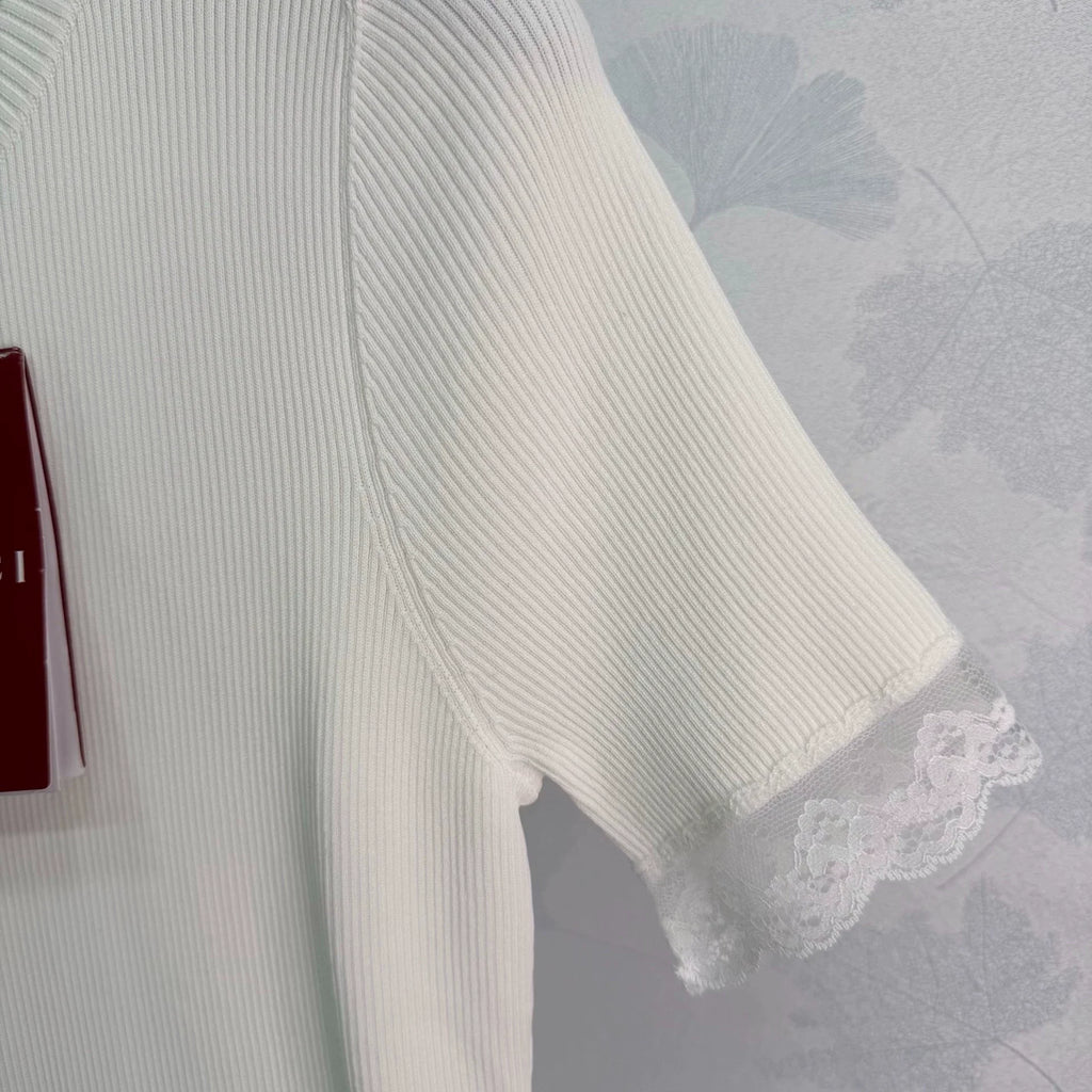 26SS White Knit Dress