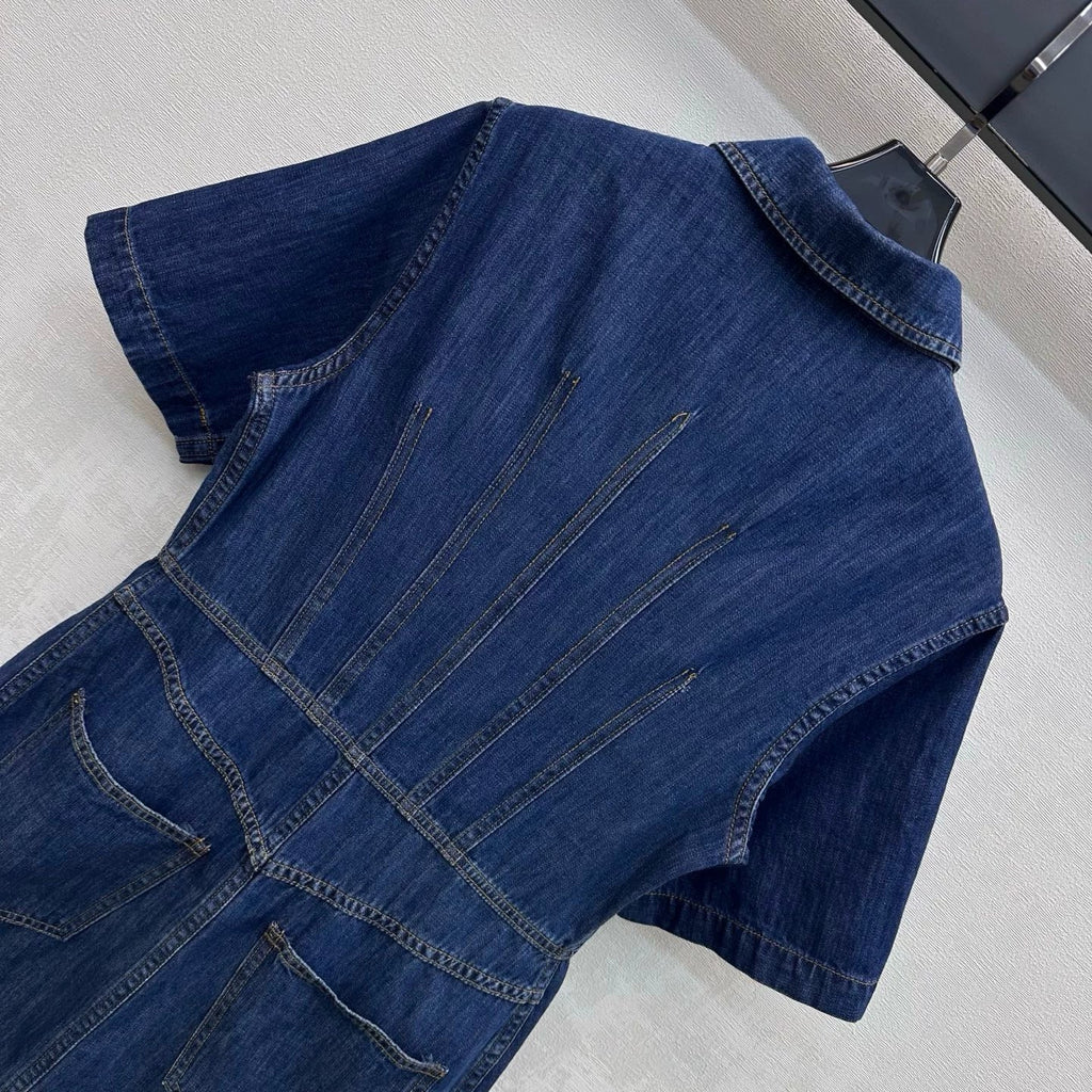 26New ArrivalPaneled Denim Dress