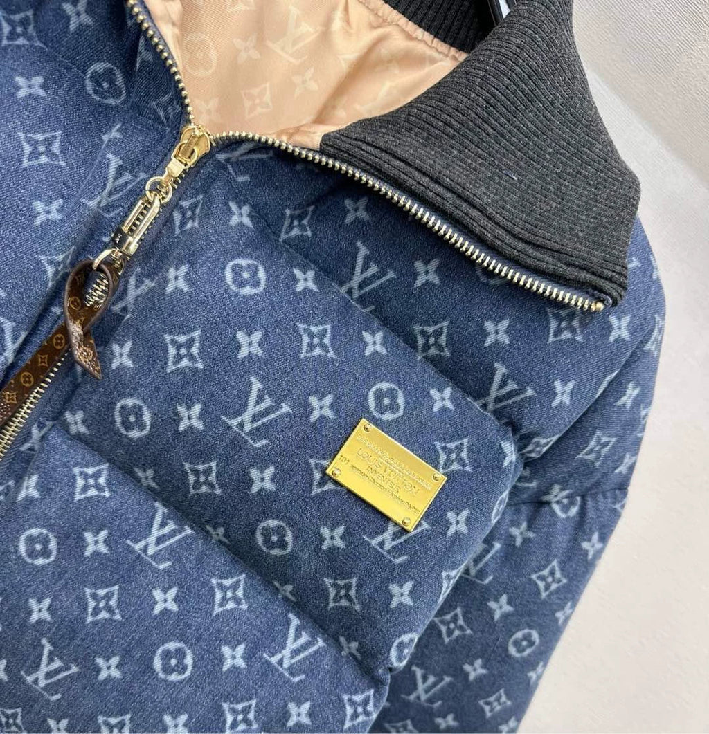 26 New Laser Denim Jacket Down Coat