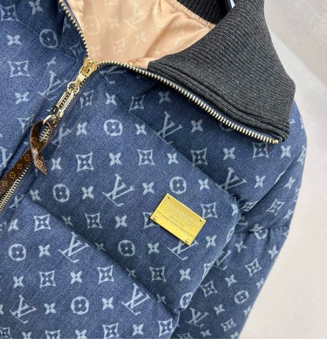26 New Laser Denim Jacket Down Coat