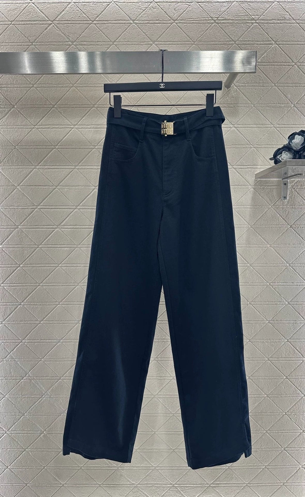 Mi 25 Belted casual wide-leg trousers