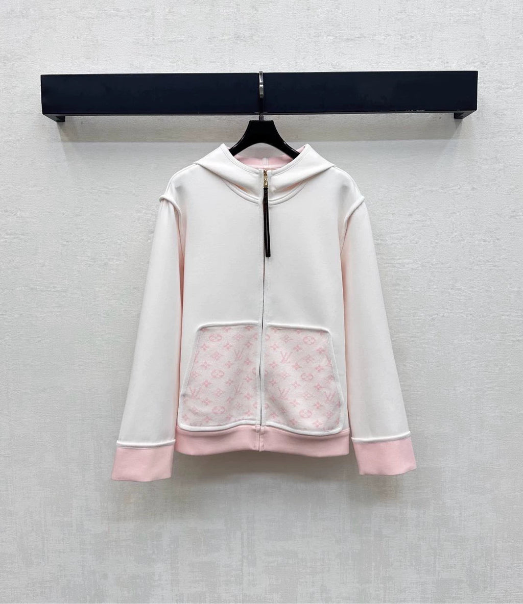 26New Season Hooded Jacquard Jacket & Trousers Set