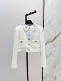 25fw 3D flower decoration short jacket