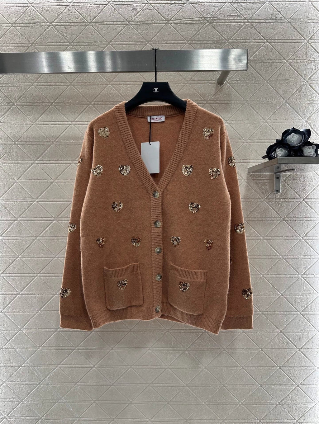 25 Sequin studded knitted cardigan