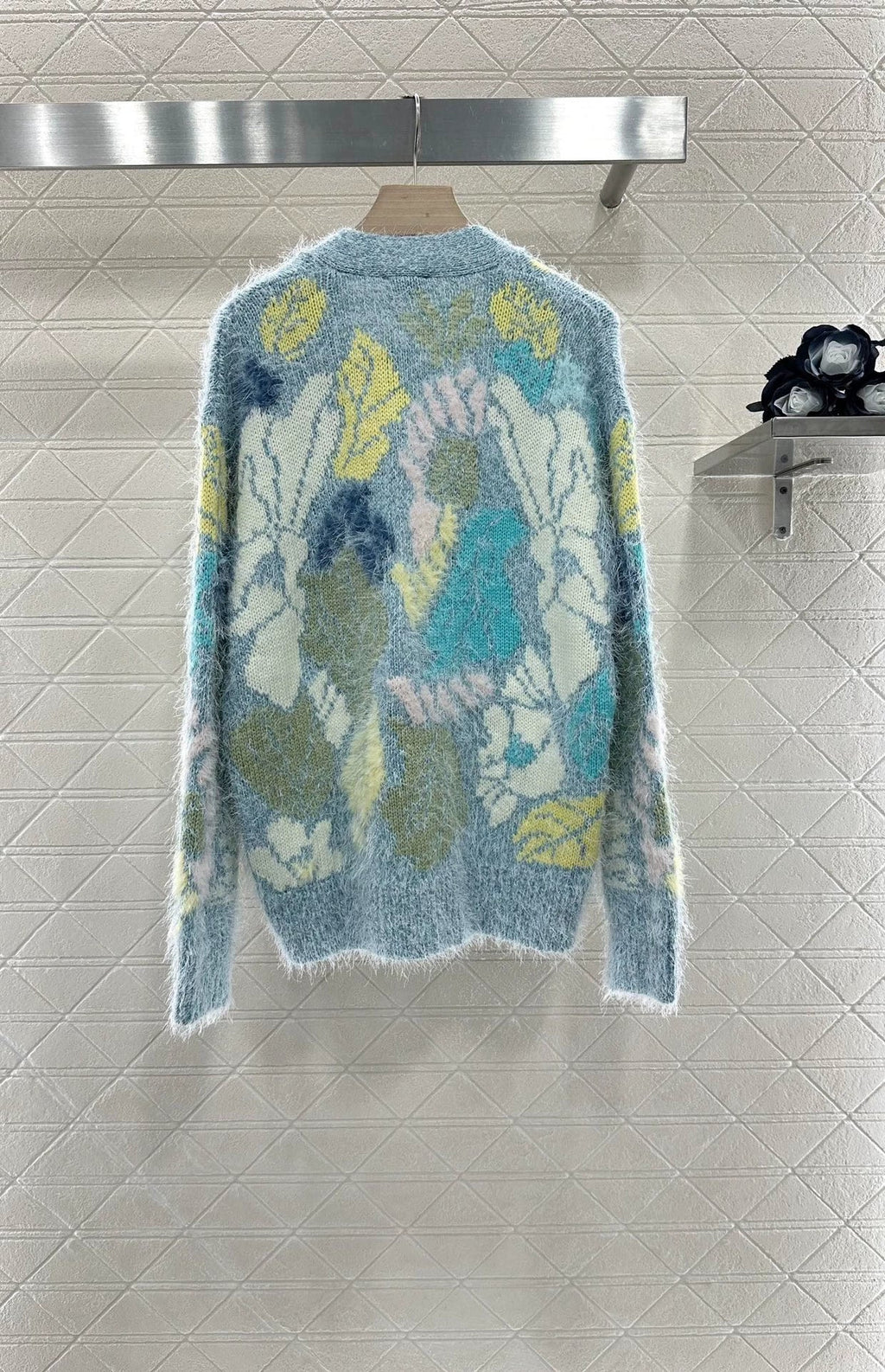 25fw Seahorse fur cardigan and skirt set