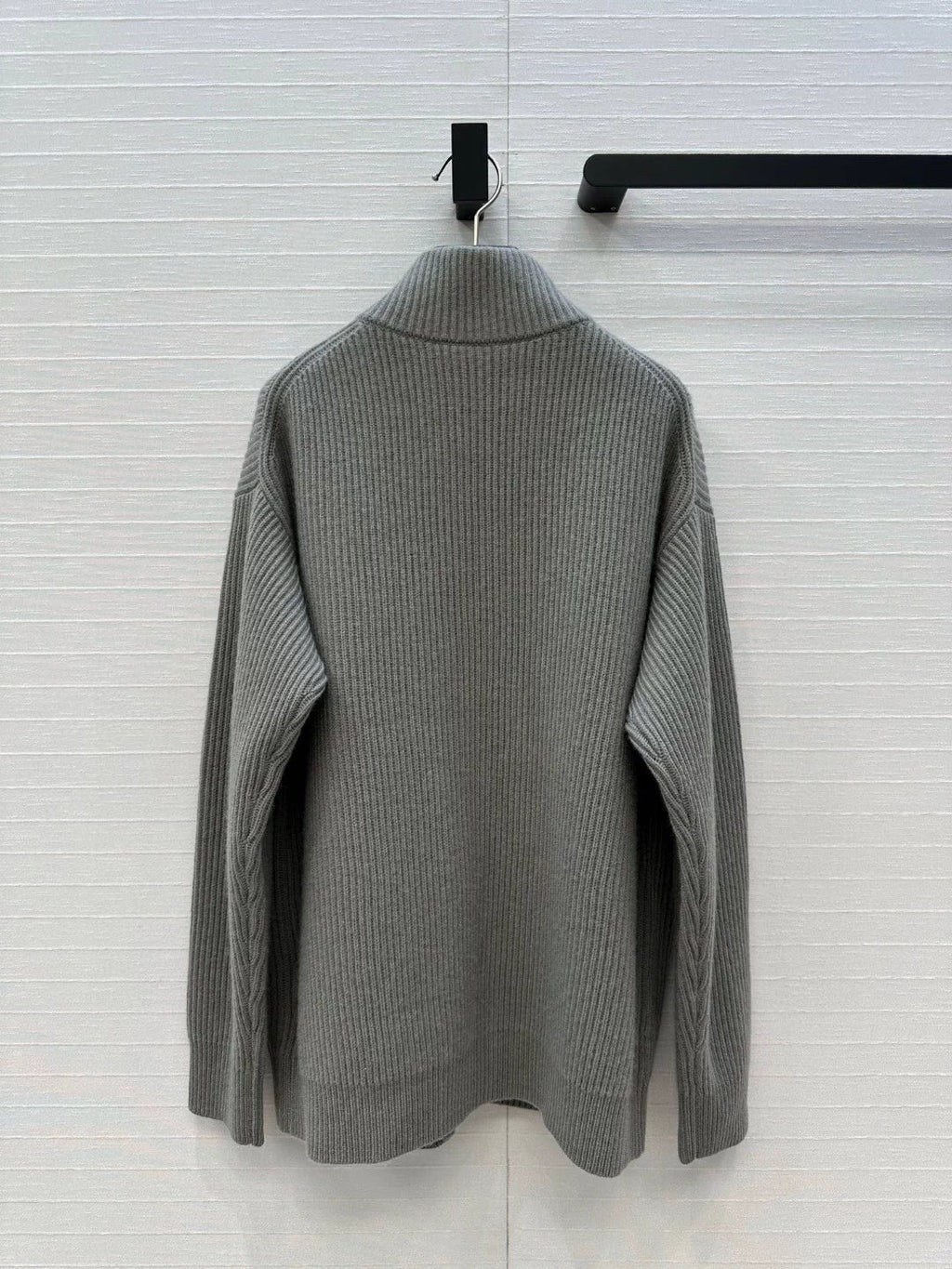 25fw new cashmere knitted zipper jacket
