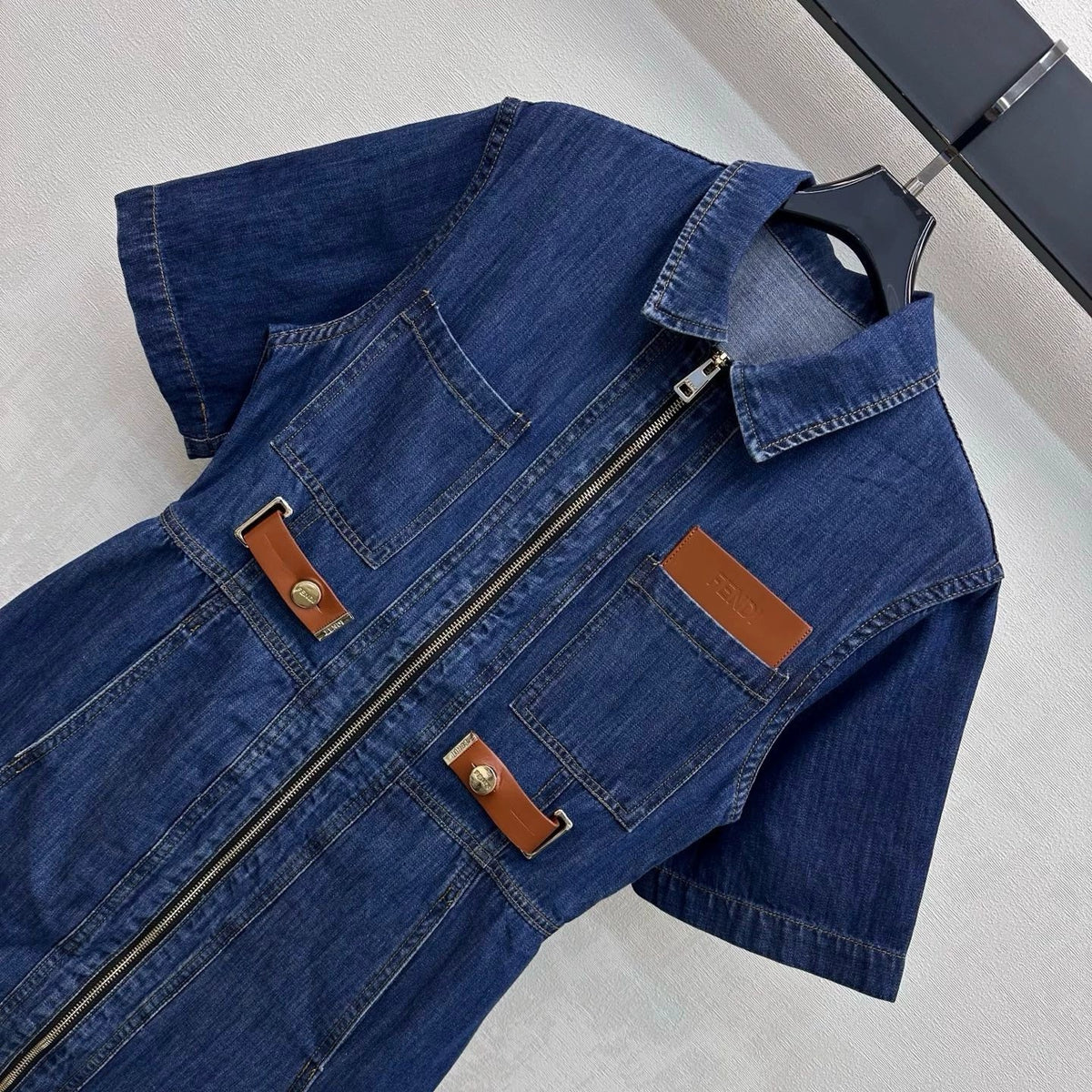 26New ArrivalPaneled Denim Dress
