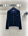 25fw Polka dot knitted cardigan