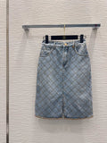 26ss new denim mini skirt