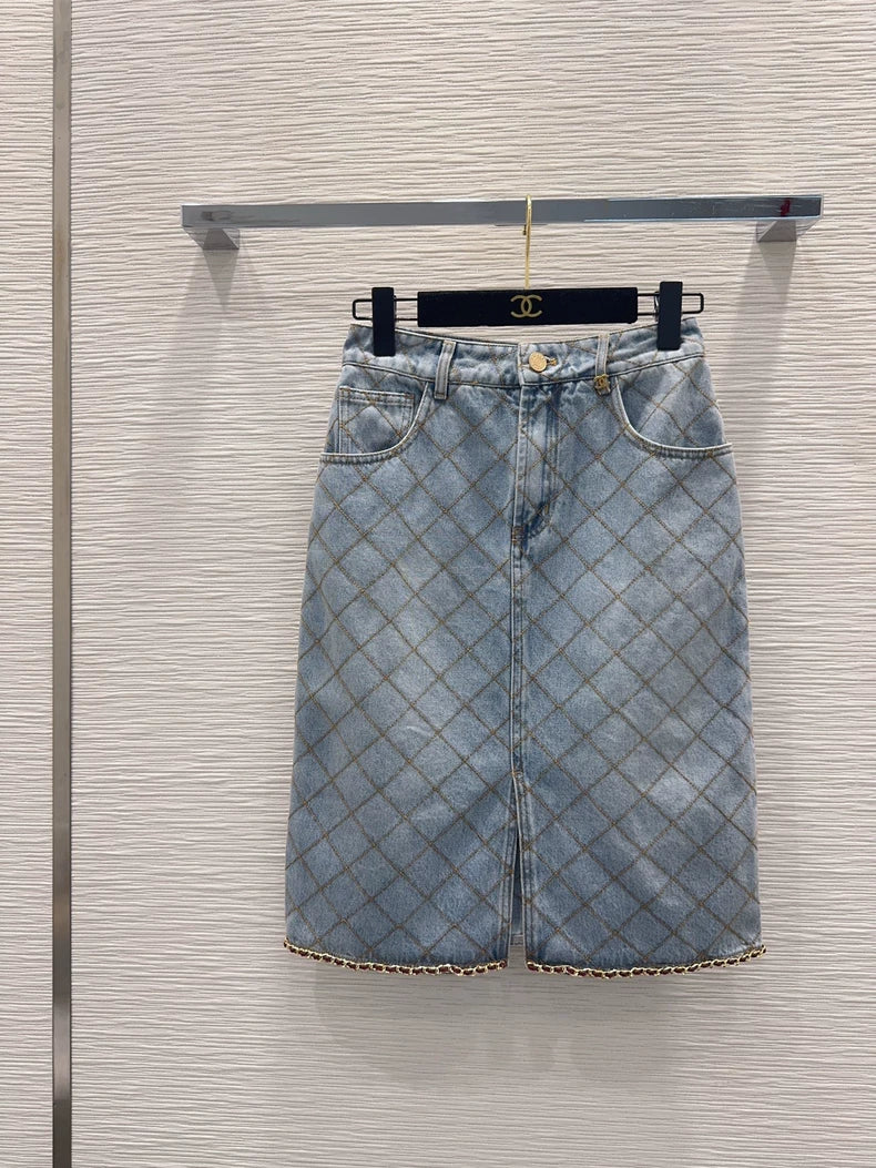 26ss new denim mini skirt