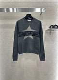D 25 Crochet letter knitted sweater
